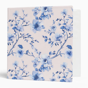 Romantic Blush Blue Floral Bridal Shower Binder