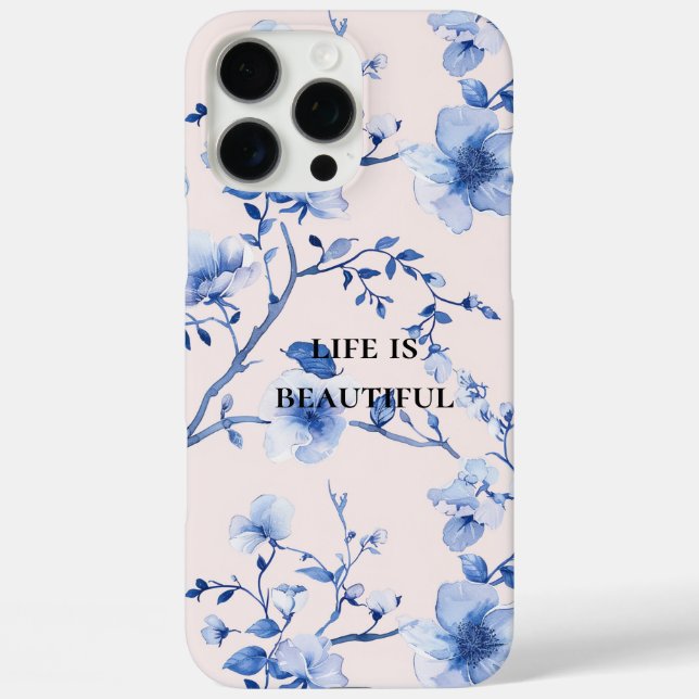 Romantic Blush Blue Floral   Case-Mate iPhone Case (Back)