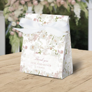 Romantic Blush Floral Allover Pattern Favor Box