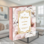 Romantic blush floral gold wedding memory album binder<br><div class="desc">✅ For matching items search 193W in my collections ✅ Capture every special memory of your big day with our Wedding Ring Binder and Album Collection, featuring elegant dusty blue and pastel blue watercolor flowers accented by shimmering gold glitter ovals. Perfect for a modern, boho, or romantic wedding theme, these...</div>