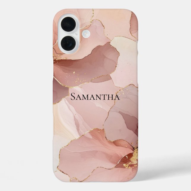 Romantic Blush Pink Gold Floral  Case-Mate iPhone Case (Back)