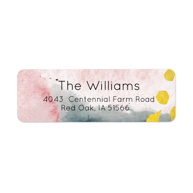 Romantic Blush Pink Grey and Gold Watercolor (Front)