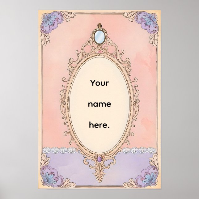 Romantic Blush Vanity Poster (Devant)
