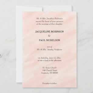 Romantic Blush Watercolor Wash Wedding Invitations