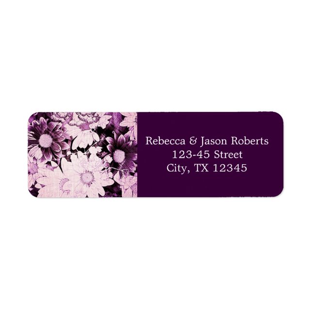 romantic bohemian purple daisy wedding (Front)