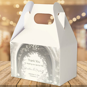 Romantic Boho Botanical Arch Wedding Favor Box