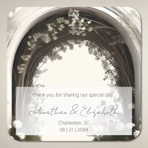 Romantic Boho Botanical Arch Wedding Favour
