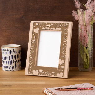 romantic border heart etched frames