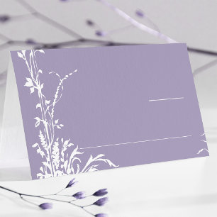 Romantic Botanical Garden Lavender Wedding Place Card