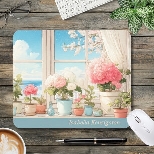 Romantic Botanical Personalized Mouse Pad