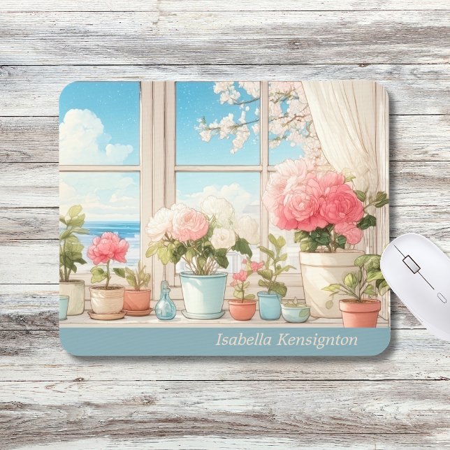 Romantic Botanical Personalized Mouse Pad (Creator Uploaded)