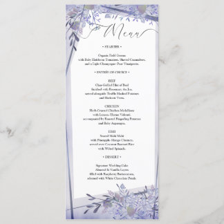 Romantic Botanical Wedding Reception Menu