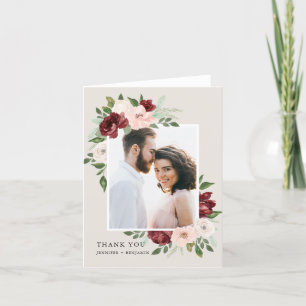 Romantic Bouquet Thank You Card