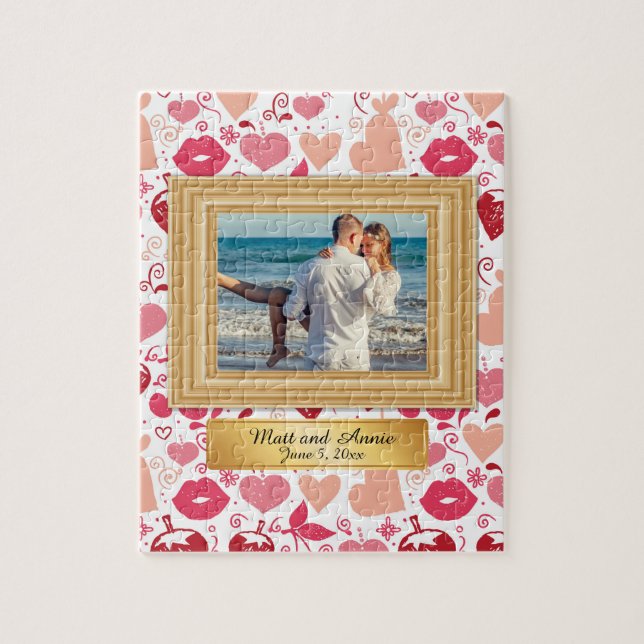 Romantic Boyfriend Girlfriend Couple Photo Puzzle (Vertical)