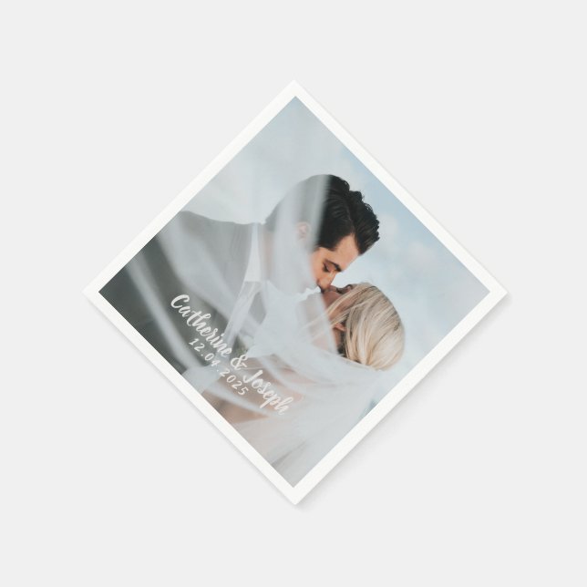 Romantic Bride & Groom Wedding   Napkin (Corner)