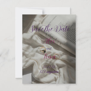 Romantic Budget Wedding Save the Date Card