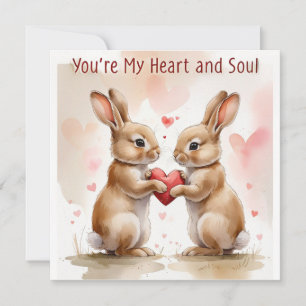 Romantic Bunny Card – Forever Yours