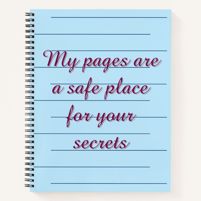 Romantic Burgundy & Blue Secret Keeper Notebook (Front)