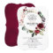 Romantic Burgundy Blush Floral Geometric Wedding
