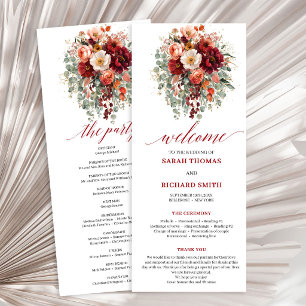 Romantic Burgundy Gold Eucalyptus Fall wedding pro Program