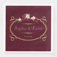 Romantic Burgundy Marsala Floral Fall Wedding