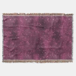 Romantic Burgundy Red Sparkle Throw Blanket