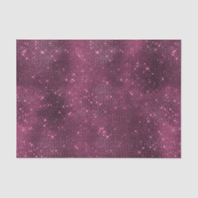 Romantic Burgundy Sparkle Glitzy Bridal Shower Tissue Paper (Front)