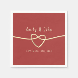 Romantic Burgundy Wedding Napkin
