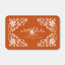 Romantic Burnt Orange Mr & Mrs Floral Wedding 