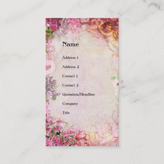 Romantic Business Card (Front)