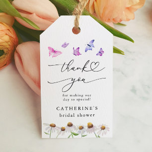 Romantic Butterfly Garden Bridal Shower  Gift Tags
