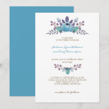 Romantic Cadet Blue Flowers Crown Wedding