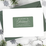 Romantic Calligraphy Christmas Return Address  Label<br><div class="desc">This Christmas return address label featuring elegant and romantic swirly calligraphy lettering with pinecone twigs. For more advanced customization of this design,  please click the BLUE DESIGN TOOL BUTTON above!</div>