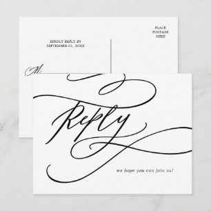 Romantic Calligraphy Demande de Chanson Carte Post