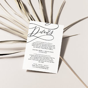 Romantic Calligraphy Details Enclosure Card