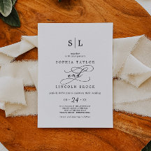 Romantic Calligraphy | Flourish Monogram Wedding