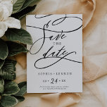 Romantic Calligraphy | Flourish Save The Date<br><div class="desc">This romantic calligraphy flourish save the date card is perfect for a simple wedding. The modern classic design features fancy swirls and whimsical flourishes with gorgeous elegant hand lettered typography.</div>