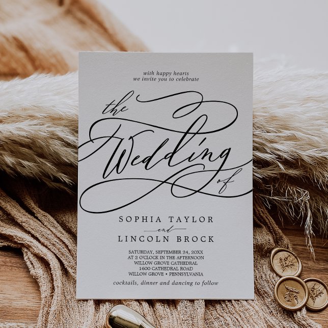 Romantic Calligraphy | Flourish The Wedding Of Invitation (Creator Uploaded)