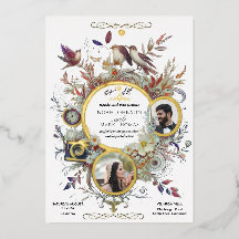 Romantic Calligraphy Monogram Photo Wedding 