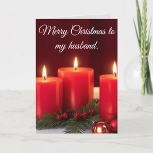 Romantic Candles Christmas Card