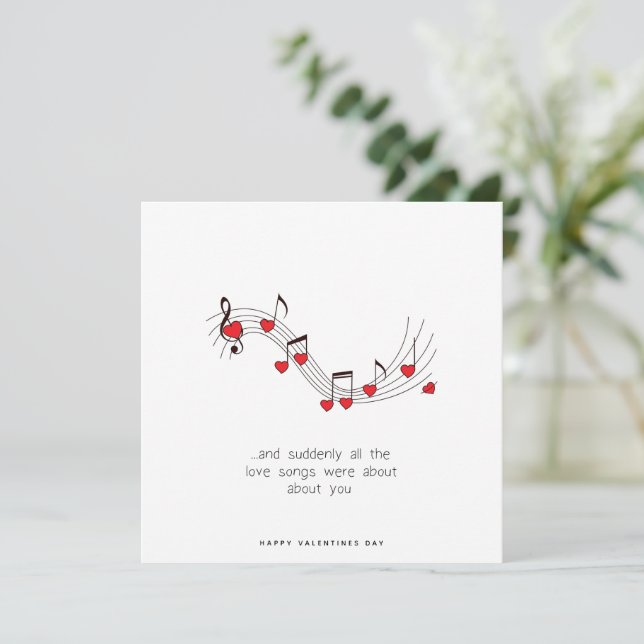 Romantic Card - Birthday Card  Valentines Day Card (Standing Front)