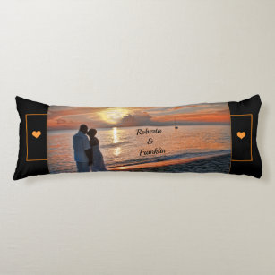 Romantic Caribbean Couple Sunset Personalize  Body Pillow