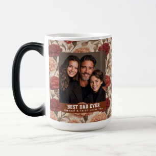 Romantic Carnation Flower Father Day Ceramic Trave Magic Mug