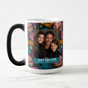 Romantic Carnation Flower Step Dad Birthday Travel Magic Mug