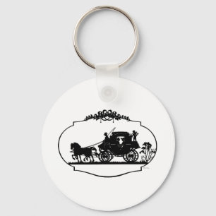 Romantic Carriage Sillhouette Keychain