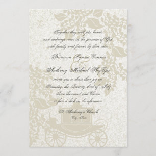 Romantic Carriage Wedding Invitation