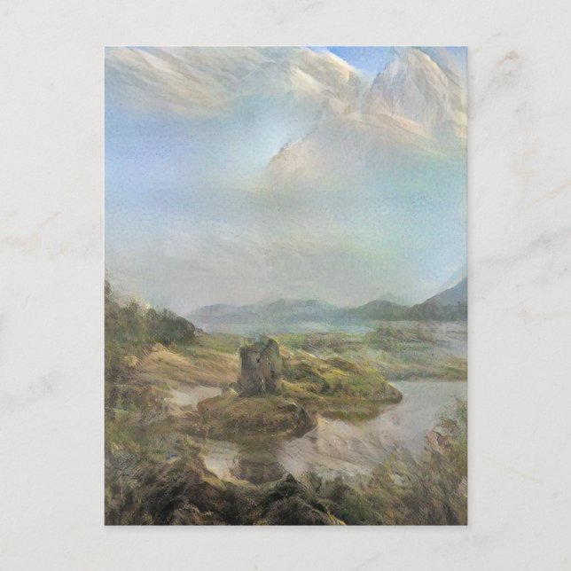 Romantic Castle Stalker Postcard (Front)