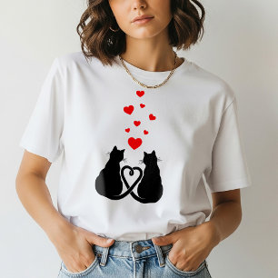 Romantic Cat Lover T-Shirt   Valentine's Day Gift 