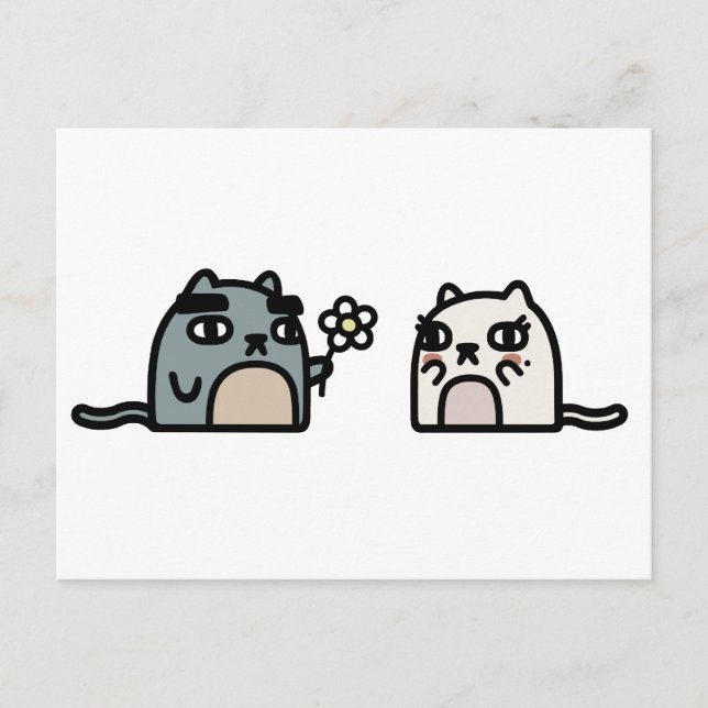 Romantic Cat Postcard (Front)