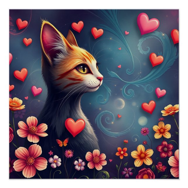 Romantic Cat Poster (Front)